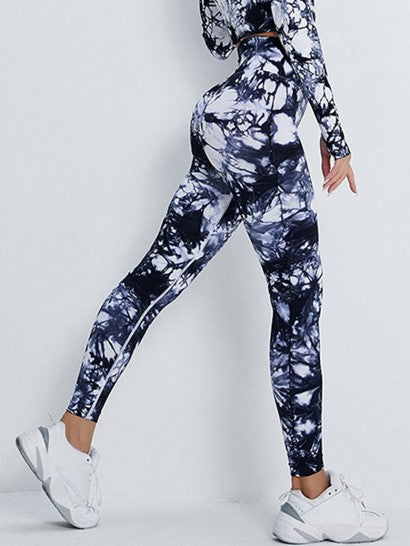 Seamless Tie Dye Yoga Sports Leggings
