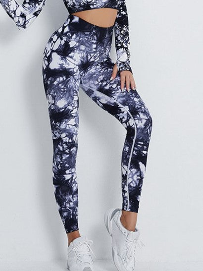 Seamless Tie Dye Yoga Sports Leggings
